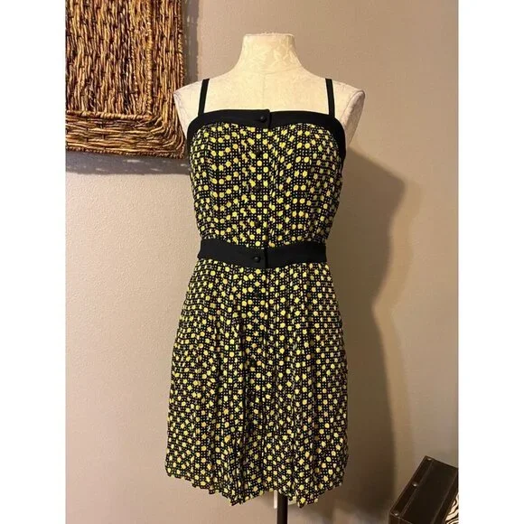 Milly Dress Blue Green 6 Silk A Line - Picture 5 of 10